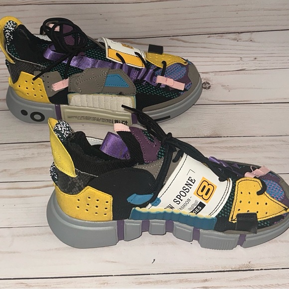 Colorful Multi-Panel Sneakers - Picture 11 of 11